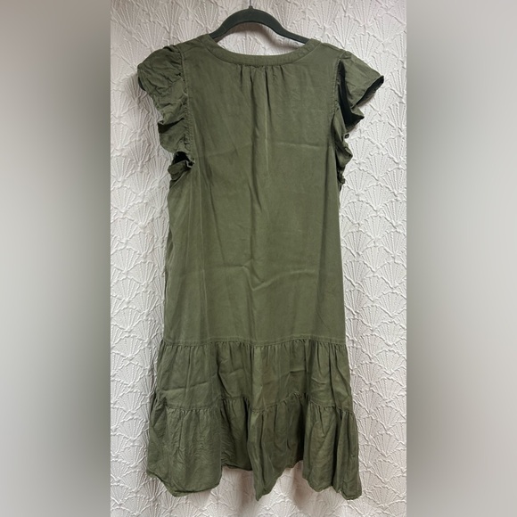 Knox Rose Large Olive Green Lyocell Dress - Picture 5 of 7